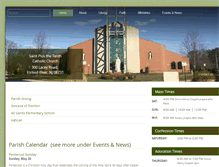 Tablet Screenshot of churchofstpius.org